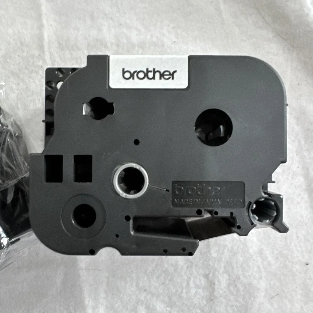 2 Genuine Brother P-touch TZ-161, Black Ink on Clear Label Tape 1.5